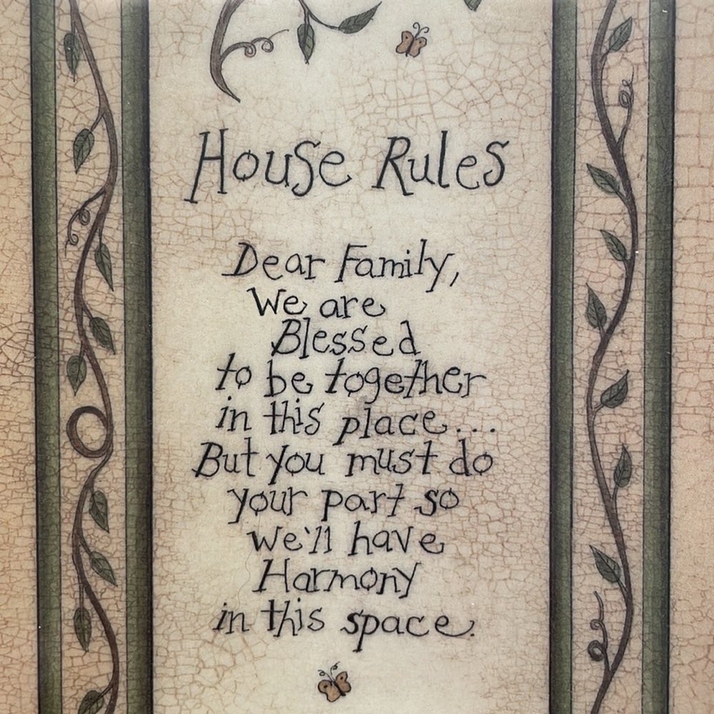 House Rules Framed Print